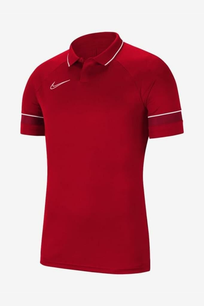 Nike Y Academy 21 Polo CW6106-657 Kırmızı Çocuk Polo Yaka Tişört